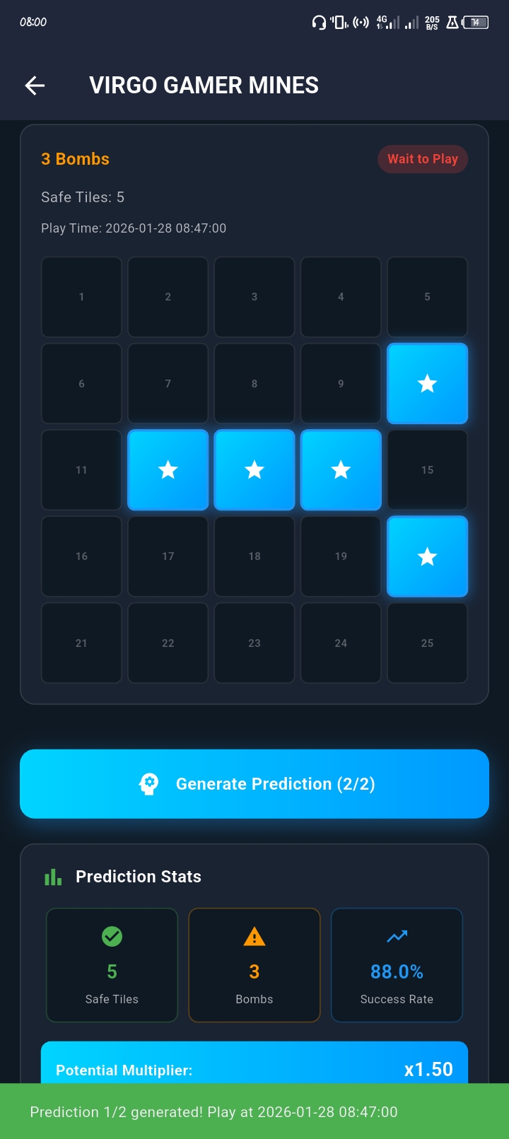 Prediction Interface - VIRGO SIGNAL